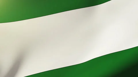 Andalucia flag waving in the wind. Looping sun rises style.  Animation loop Stock Footage 48274599
