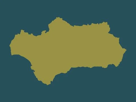Andalucia, Spain. Solid color shape Stock Illustration