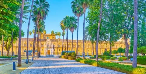 The Andalusian Parliament building in Seville, Spain Stock Photos