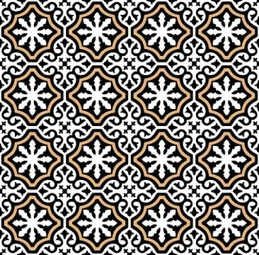 Andalusian tiles pattern style Stock Illustration