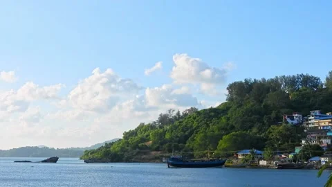 Andaman &amp; Nicobar Port view Stock Footage 167732953