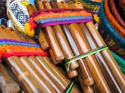 Andean flutes Stock Photos