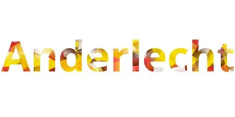 Anderlecht text image stock design in colorful style letters Stock Illustration