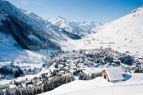 Andermatt in winter Foto stock