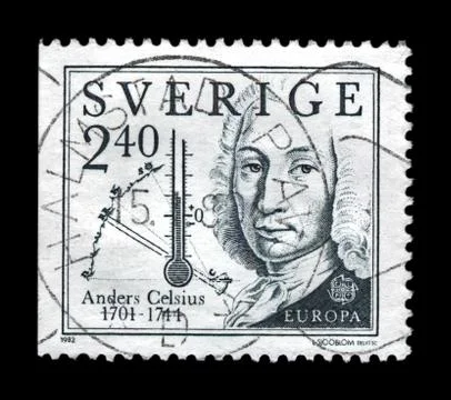 Anders Celsius, temperature scale, scientist inventor, explorer, circa 1982. Stock Photos