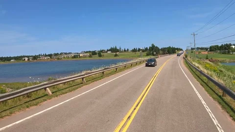 Andersons Creek, North Rustico, Cavendish Rd,  Prince Edward Island, Canada Stock Footage 225502097