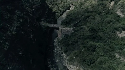 Andes, canyon. bridge 스톡 동영상 90513850