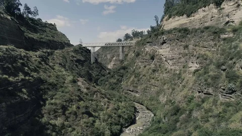 Andes, canyon. bridge Stock Footage 90513890