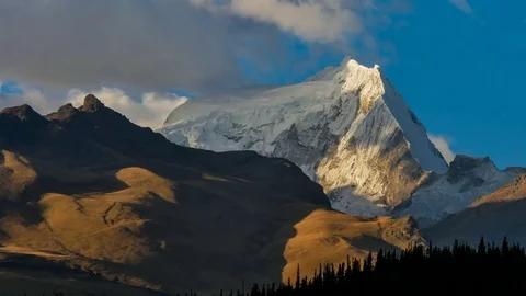 Andes mountain sunset time lapse Video stock 73278239