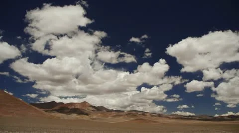 Andes Mountains clouds and blue sky timelapse Stock Footage 18938941