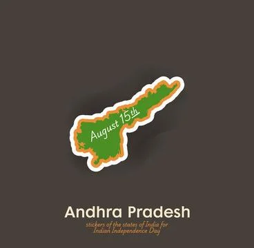 Andhra Pradesh vector sticker Stock Illustration