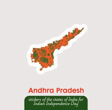 Andhra Pradesh vector sticker Stock Illustration