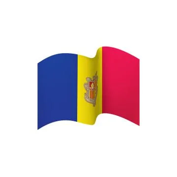 Andora flag, vector illustration Stock Illustration