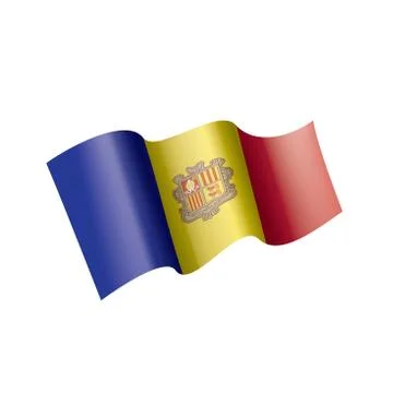Andora flag, vector illustration on a white background Stock Illustration