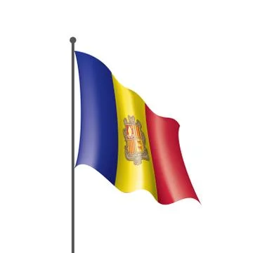 Andora flag, vector illustration on a white background Stock Illustration