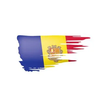 Andora flag, vector illustration on a white background Stock Illustration