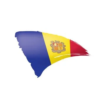 Andora flag, vector illustration on a white background Stock Illustration
