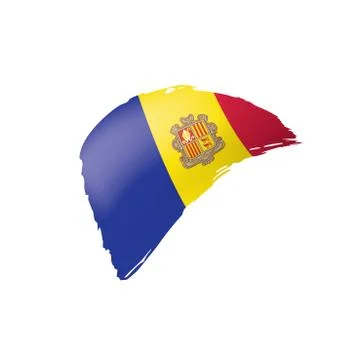 Andora flag, vector illustration on a white background Stock Illustration