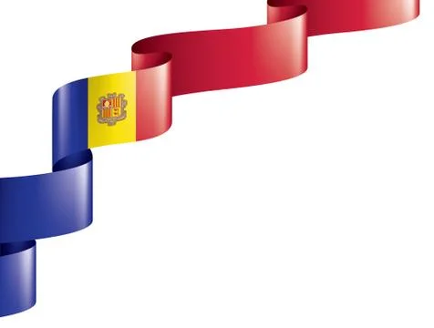 Andora flag, vector illustration on a white background Stock Illustration