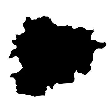Andora map - filled hand-drawn map Stock Illustration