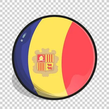 Andora Vibrant Circular Representation of the Flag of Romania 库存插图
