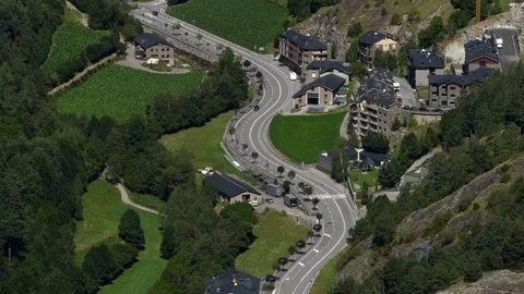 Andorra from above.Time Lapse.Fixed plane. Stock Footage 84947075