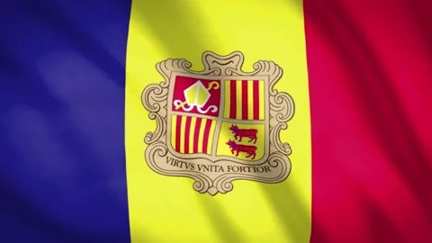 Andorra Bayrak Stock Footage 188091411