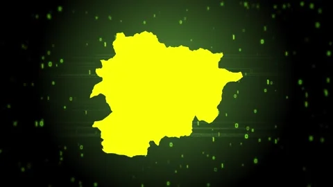 Andorra Digital Map Intro Stock Footage 247967921