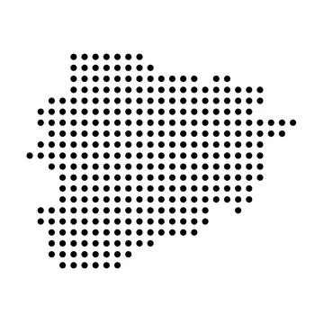 Andorra dotted vector map Stock Illustration