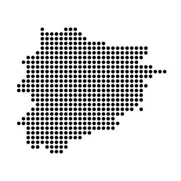 Andorra dotted vector map Illustrazione stock