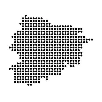 Andorra dotted vector map Stock Illustration