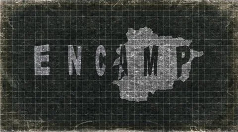 Andorra Encamp Typography Map Stock Illustration
