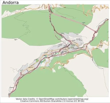 Andorra Europe map Illustrazione stock
