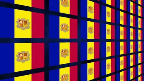 Andorra Flag Animated Background 3d, Motion Graphics Flag Animation Stock Footage 228826023