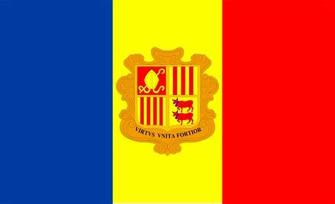 Andorra Flag Design Vectors Stock Illustration