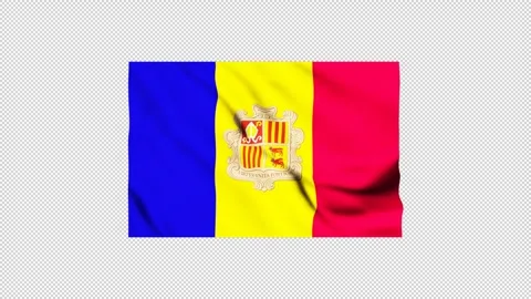 Andorra flag fluttering in the wind Stock Footage 310222185