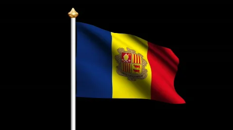 Andorra flag Video stock 557117