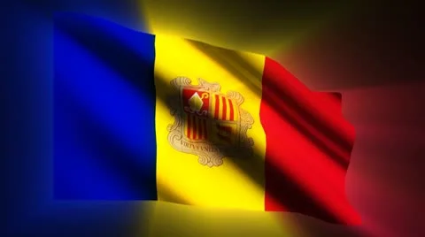 Andorra Flag Stock Footage 8961178