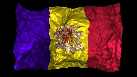 Andorra flag Stock Footage 110739123