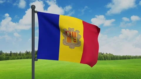 Andorra Flag Stock Footage 151861237