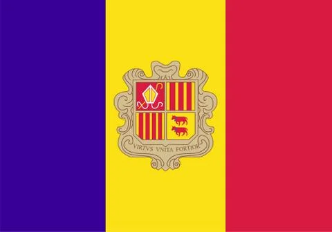 Andorra flag Stock Illustration