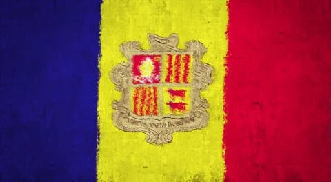 Andorra Flag Stock Illustration