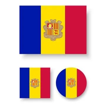 Andorra flag Stock Illustration
