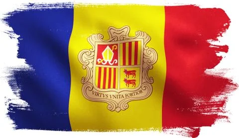 Andorra Flag Stock Illustration