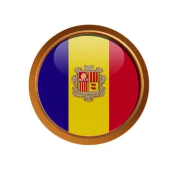 Andorra flag 스톡 일러스트