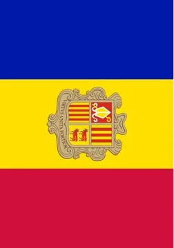 Andorra flag turned to vertical position Stock Illustration