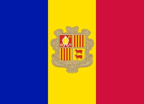 Andorra flag vector Stock Illustration