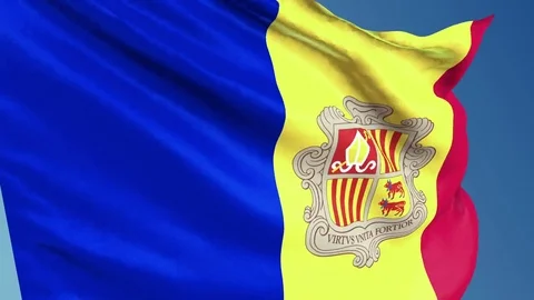Andorra flag waving. 3d render seamless loop 動画素材 70868986