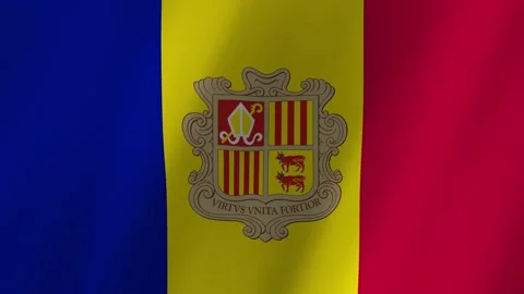Andorra flag waving animation Vídeos de archivo 220072613
