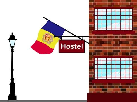 Andorra Hostels Vector Illustration Stock Illustration